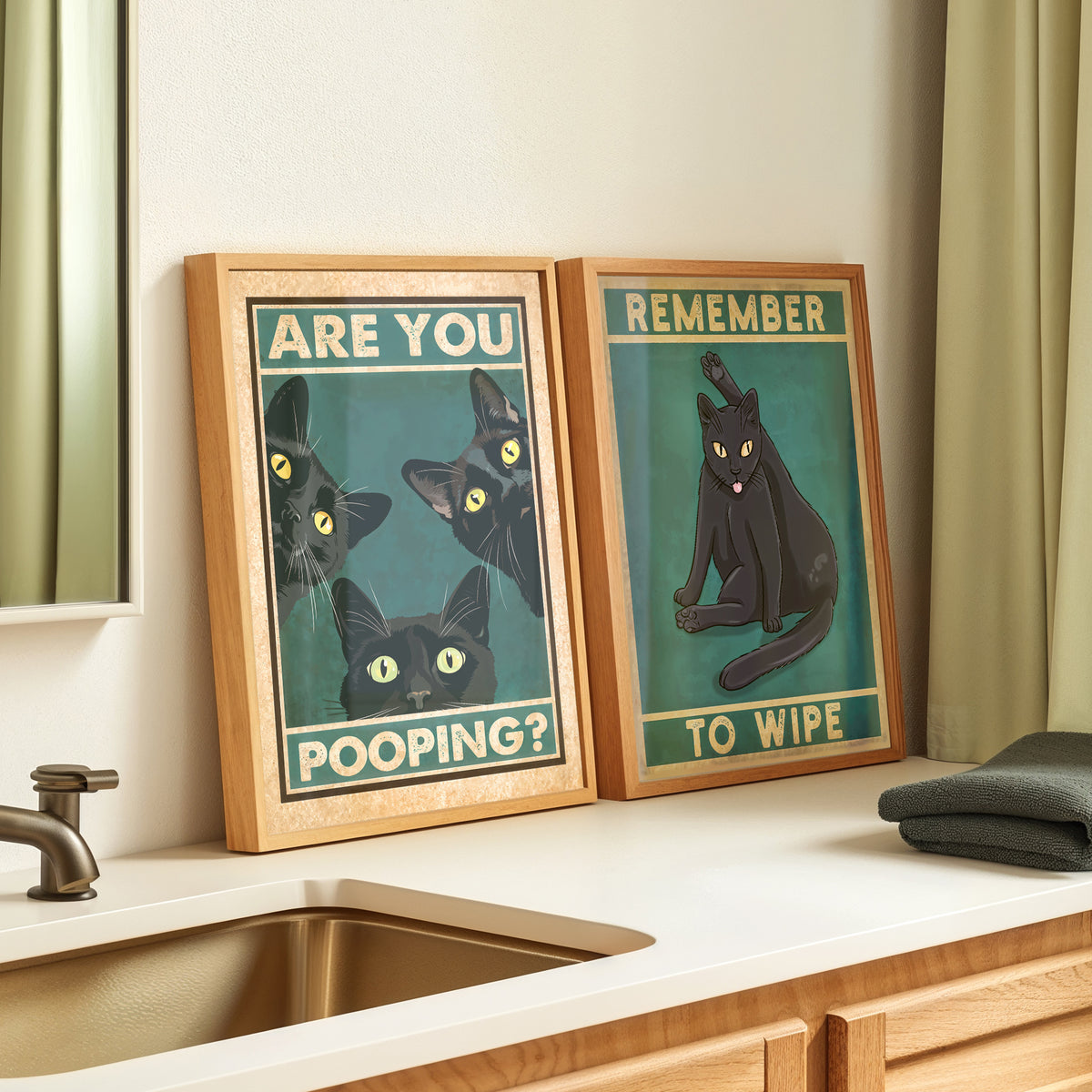 Funny Bathroom Duo