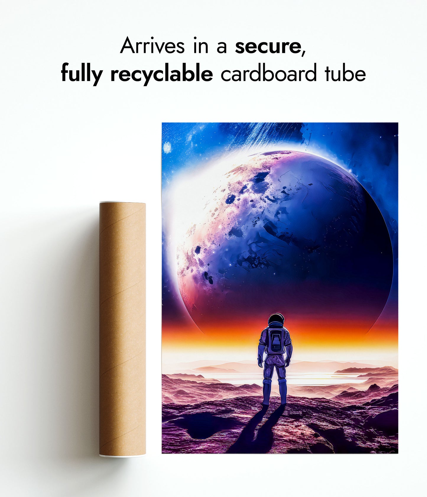 Vue d'un astronaute sur la galaxie