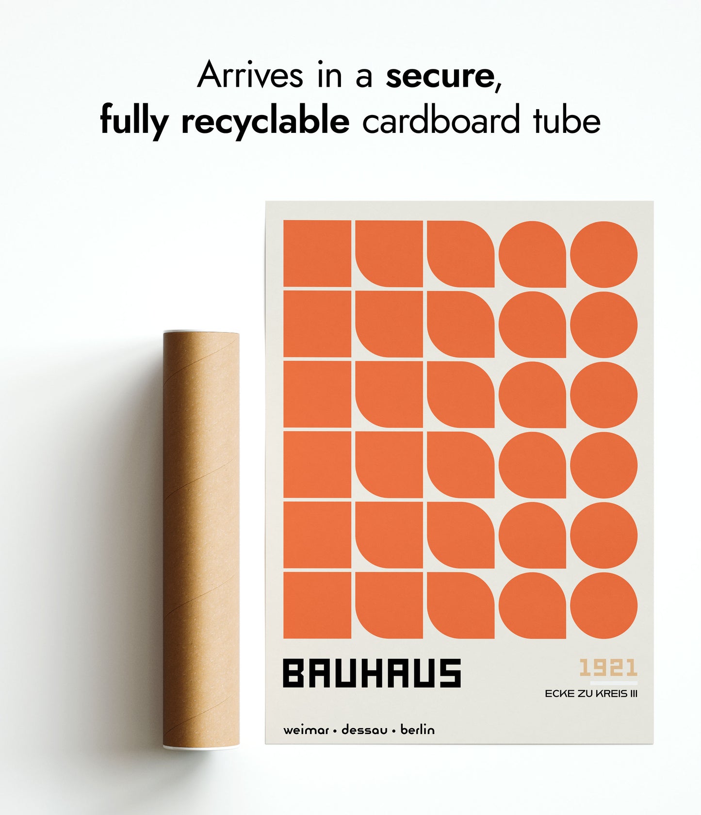 Ecke zu Kreis, in Orange