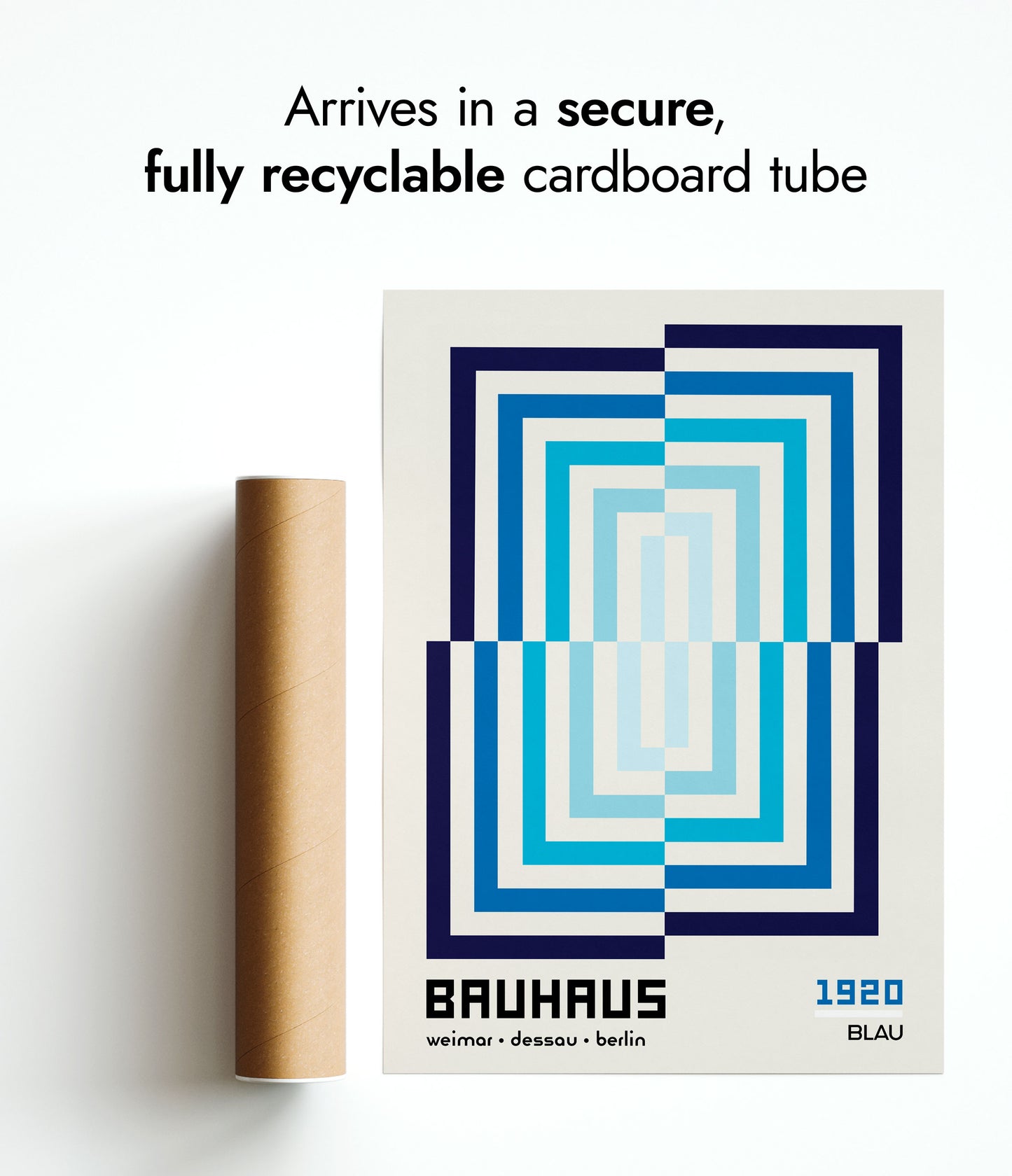 Rechteckige Illusion in Blau