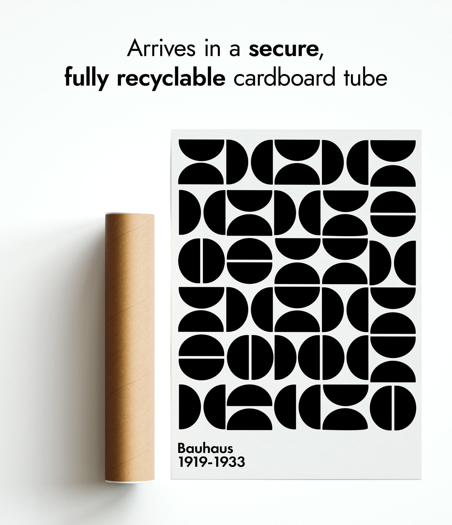 Semi-Circles Black on White