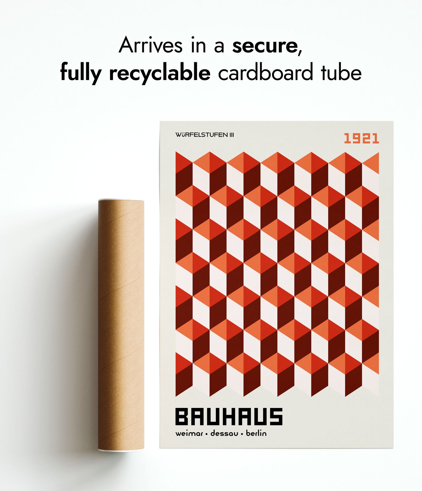 Würfelstufen, in Orange