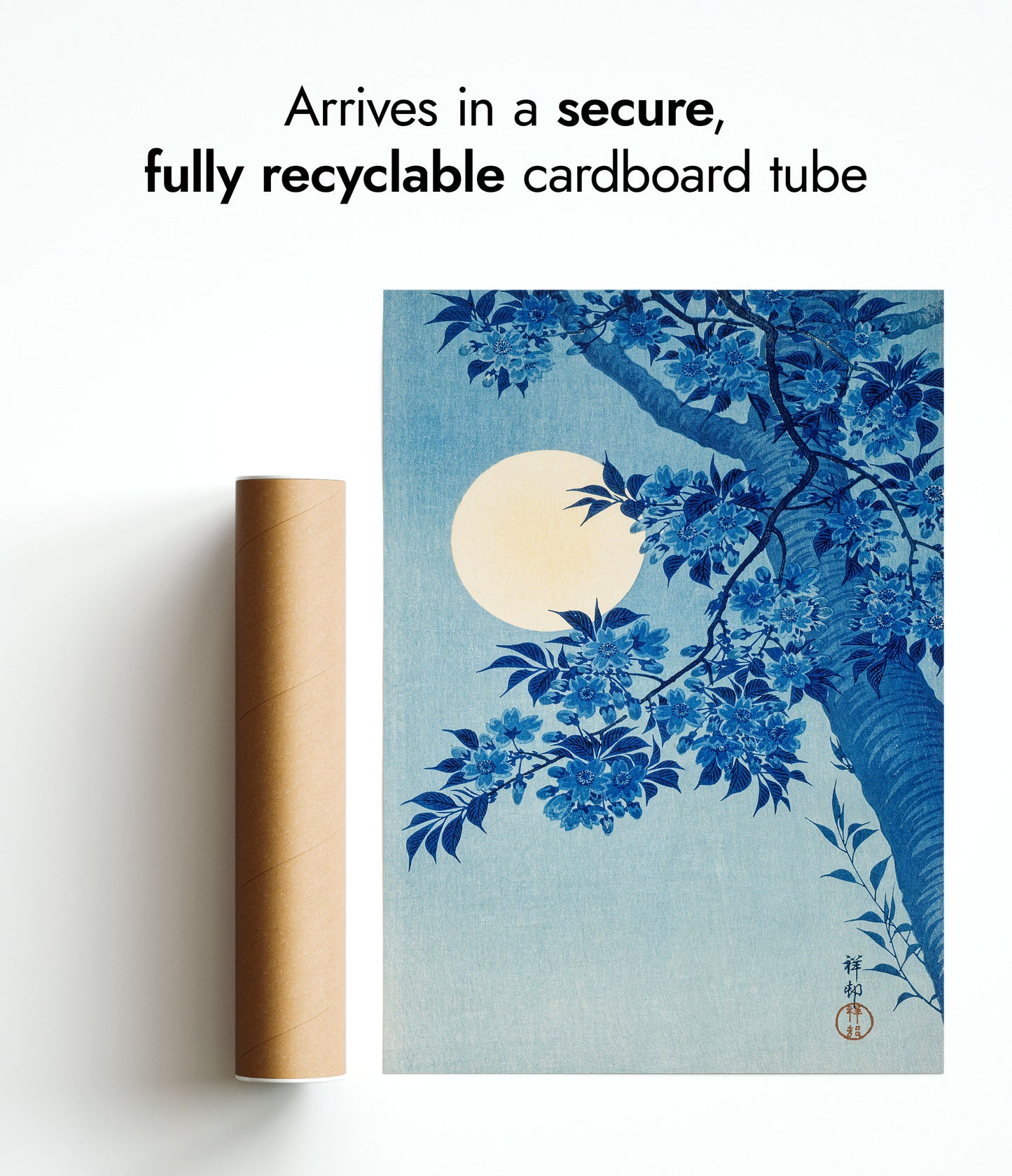 Blossoming Cherry on a Moonlit Night