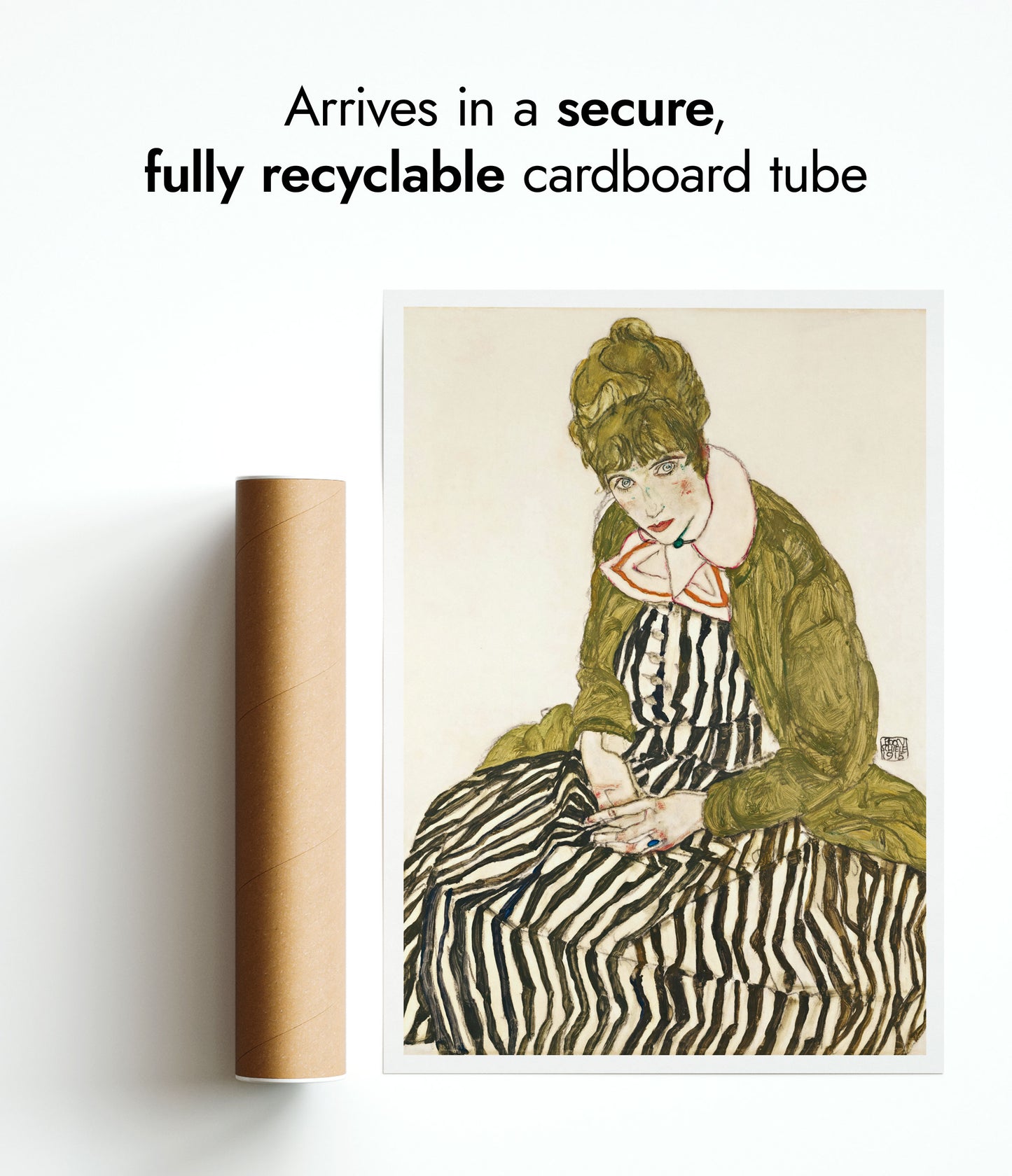 Edith with Striped Dress, Sitting