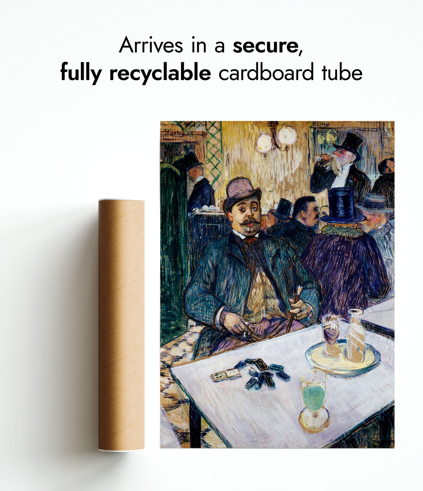 Monsieur Boileau at the Café - Henri de Toulouse-Lautrec