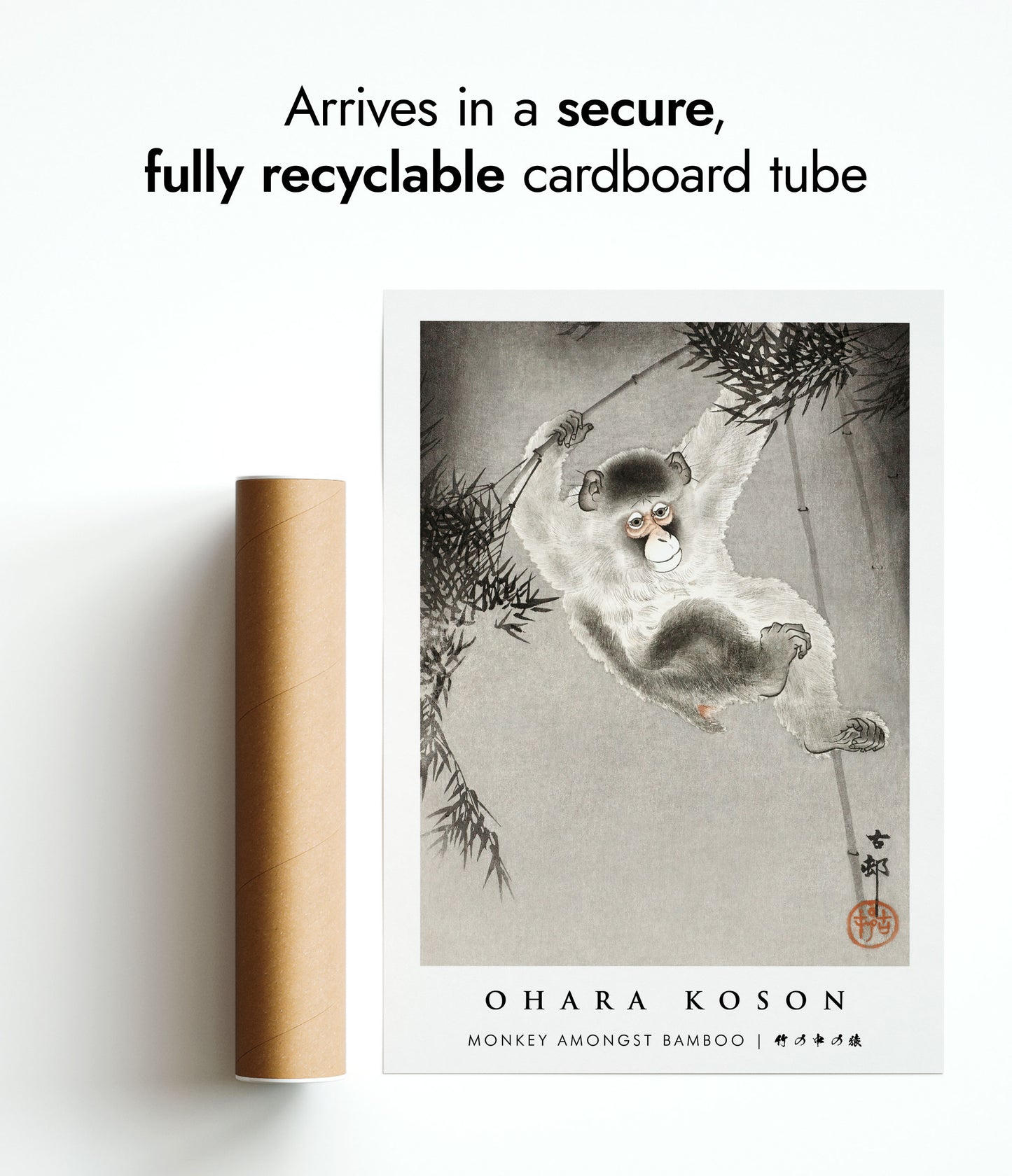 Singe parmi les bambous