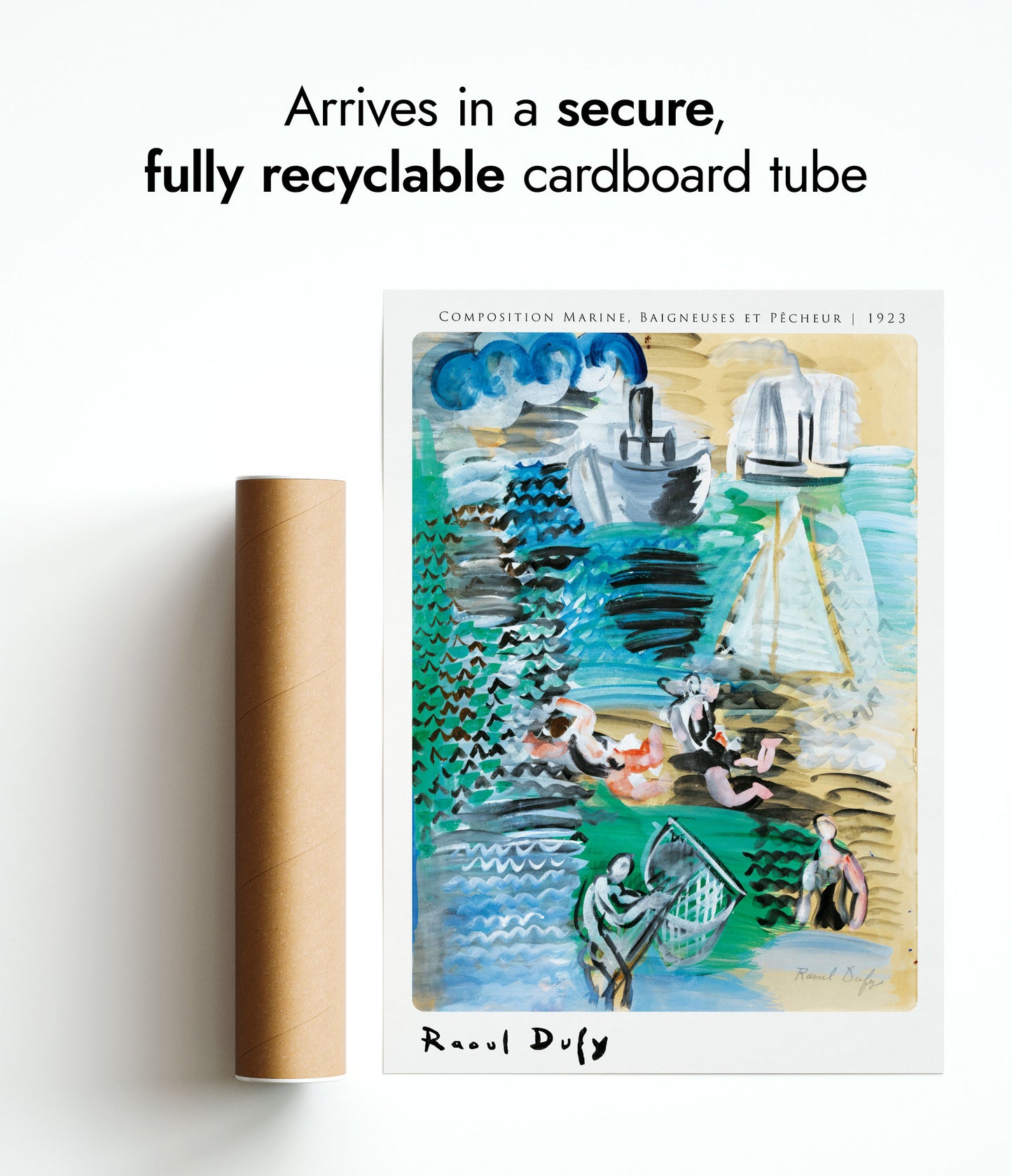 Composition Marine, Baigneusus et Pêcheur