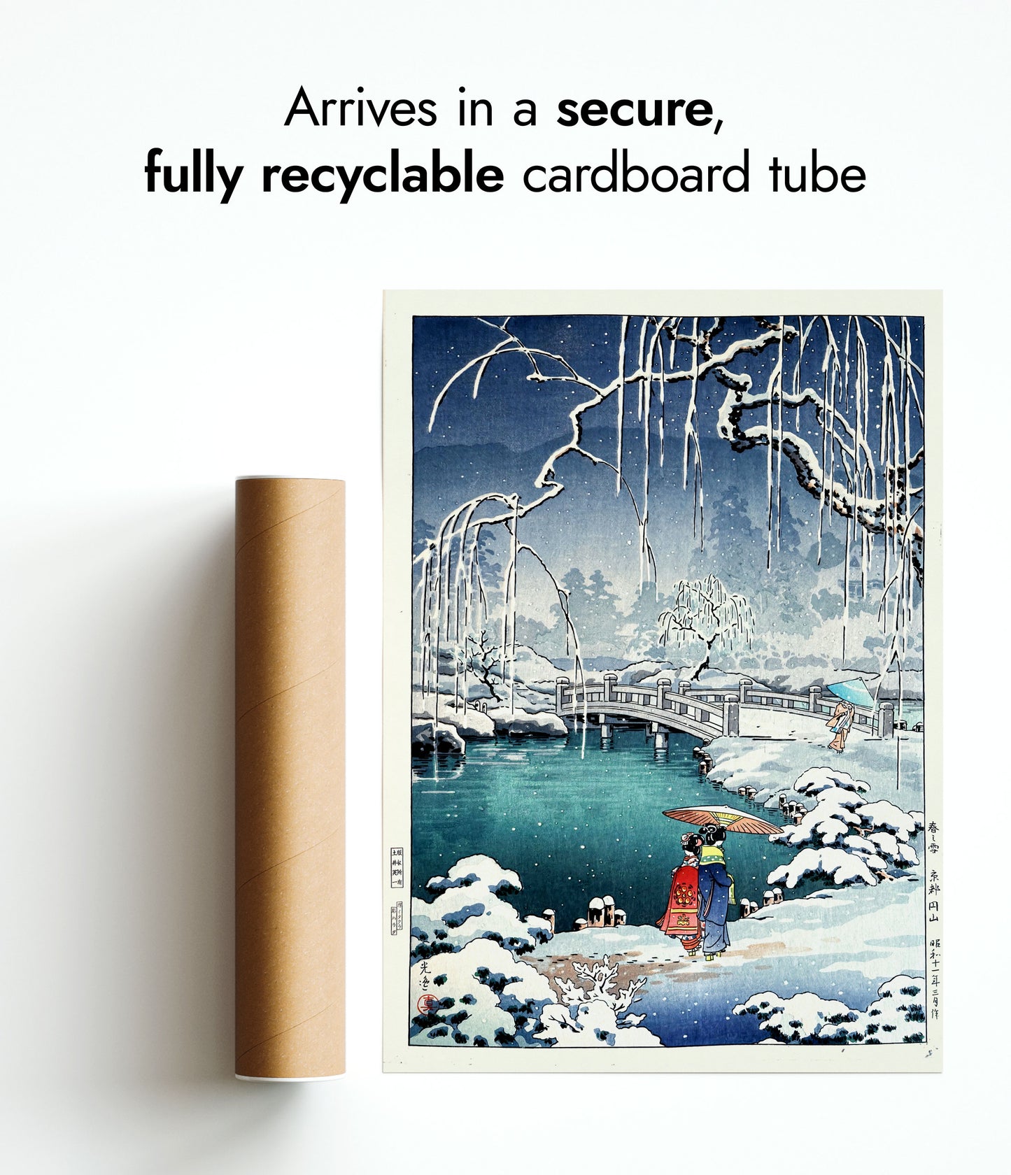 Vårsnö vid Maruyama, Kyoto