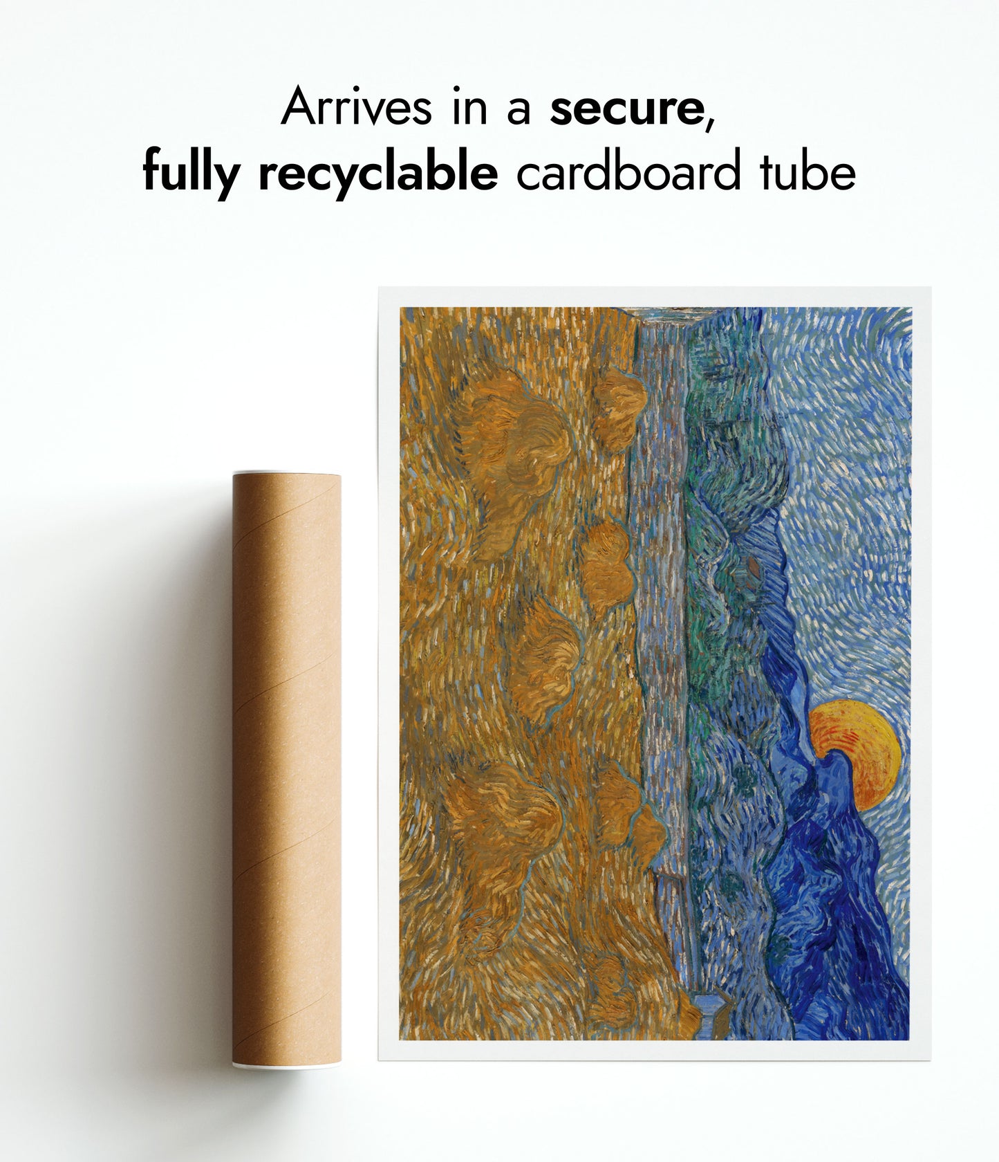 Landscape with Wheat Sheaves and Rising Moon