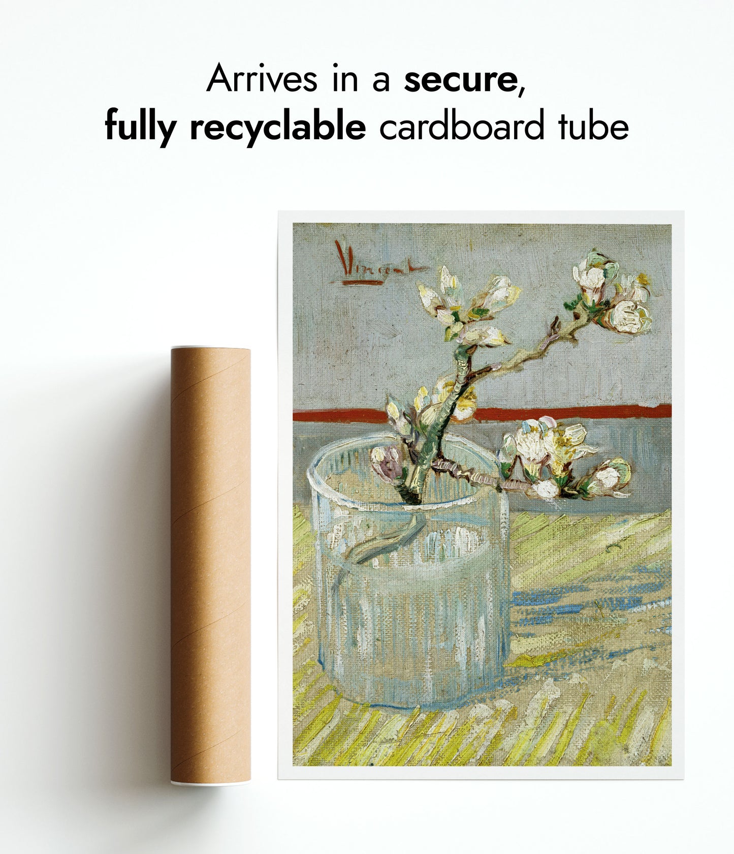 Brindille d'amandier en fleurs