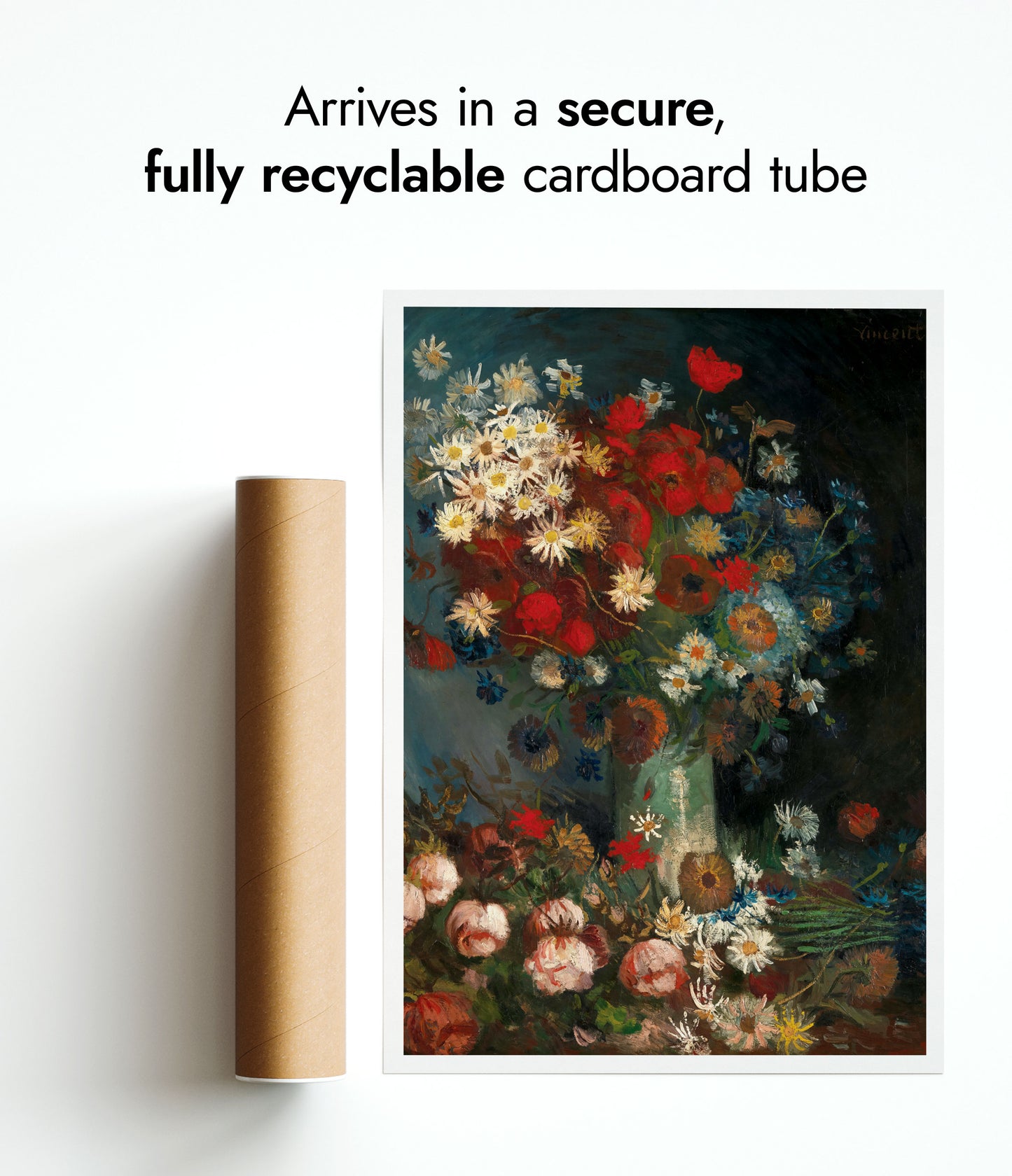 Still Life with Meadow Flowers & Roses