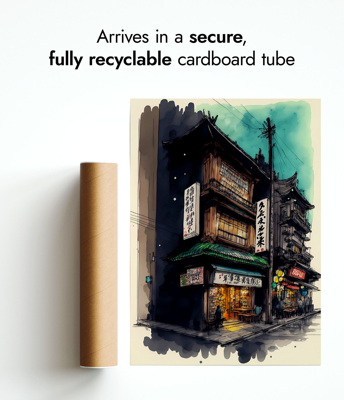 Skyltfönster Akvarell