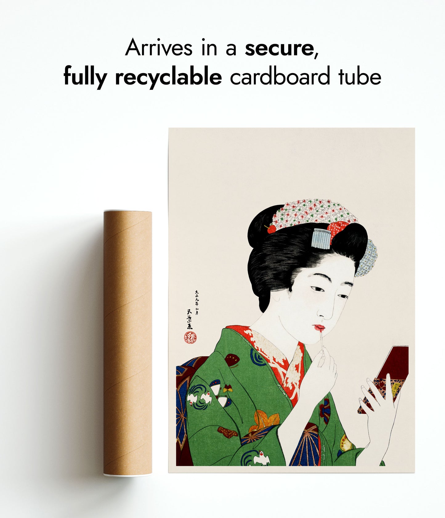 Frau trägt Rouge auf