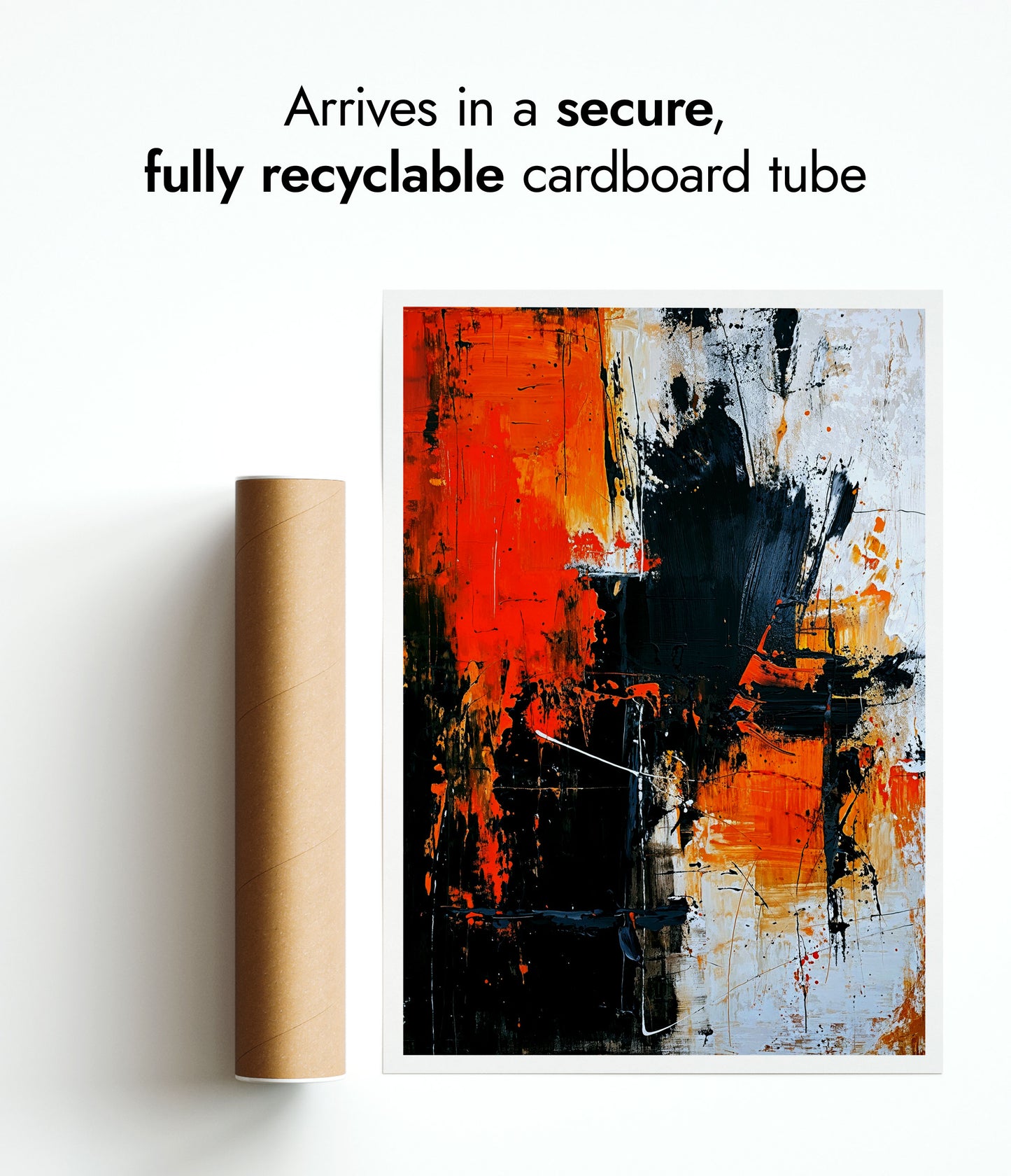 Neutral mit orangefarbenem Akzent, Porträt III