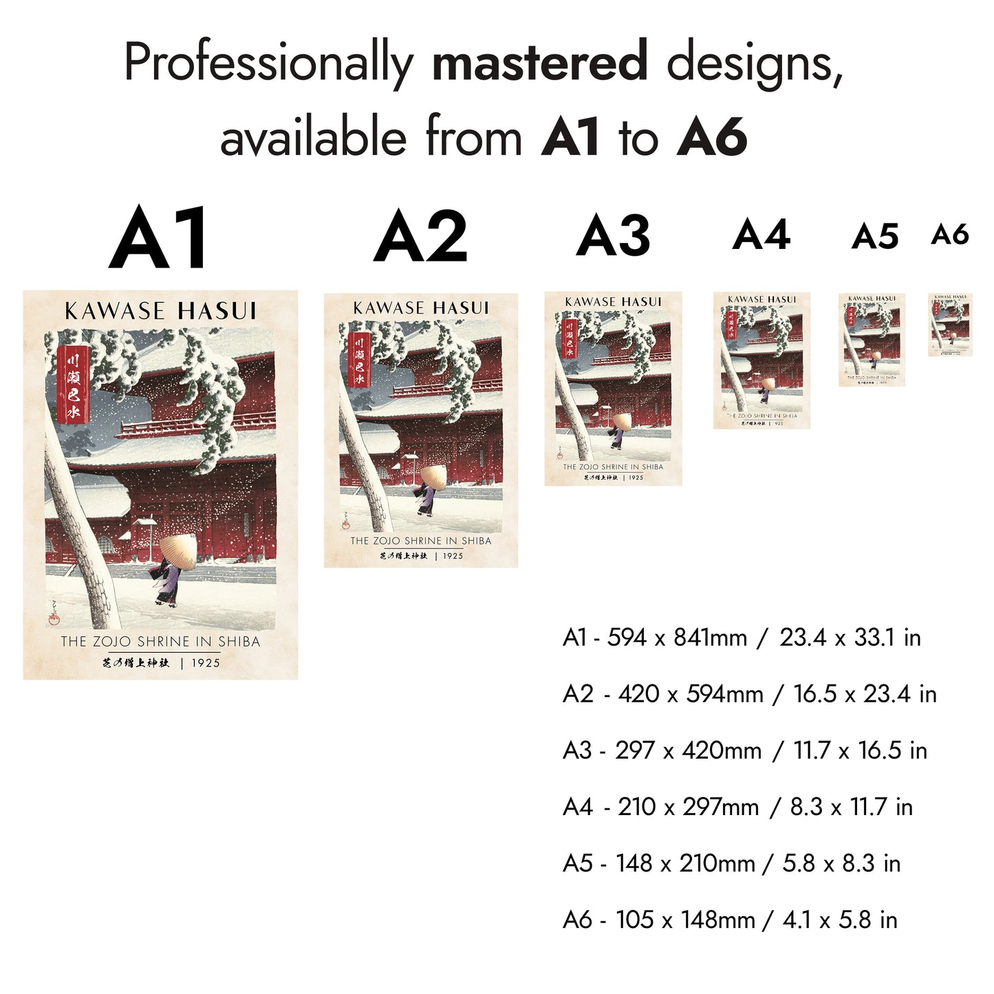 Klassische Holzschnitt-Ausstellung Dreifach