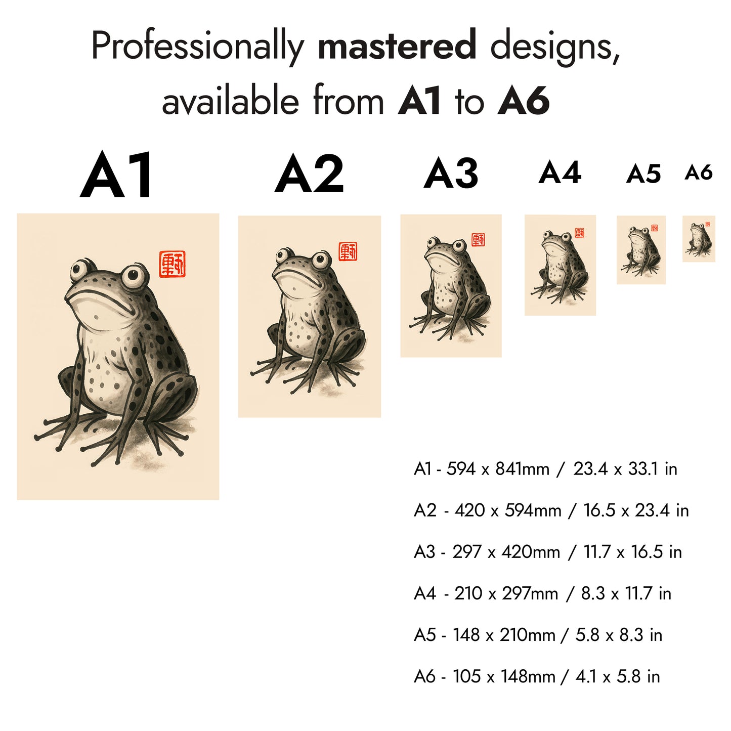 Grenouilles triples style Hoji