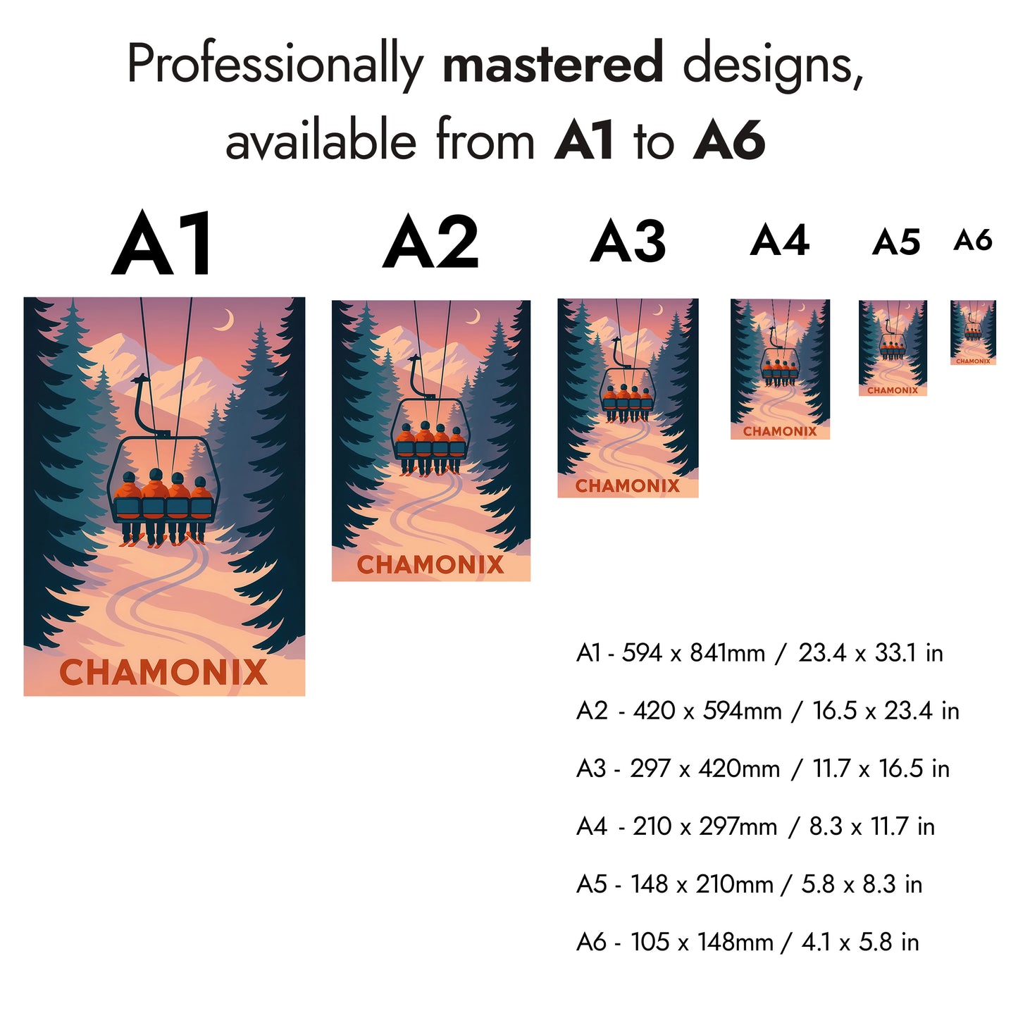 Grafisk Skidort Trio
