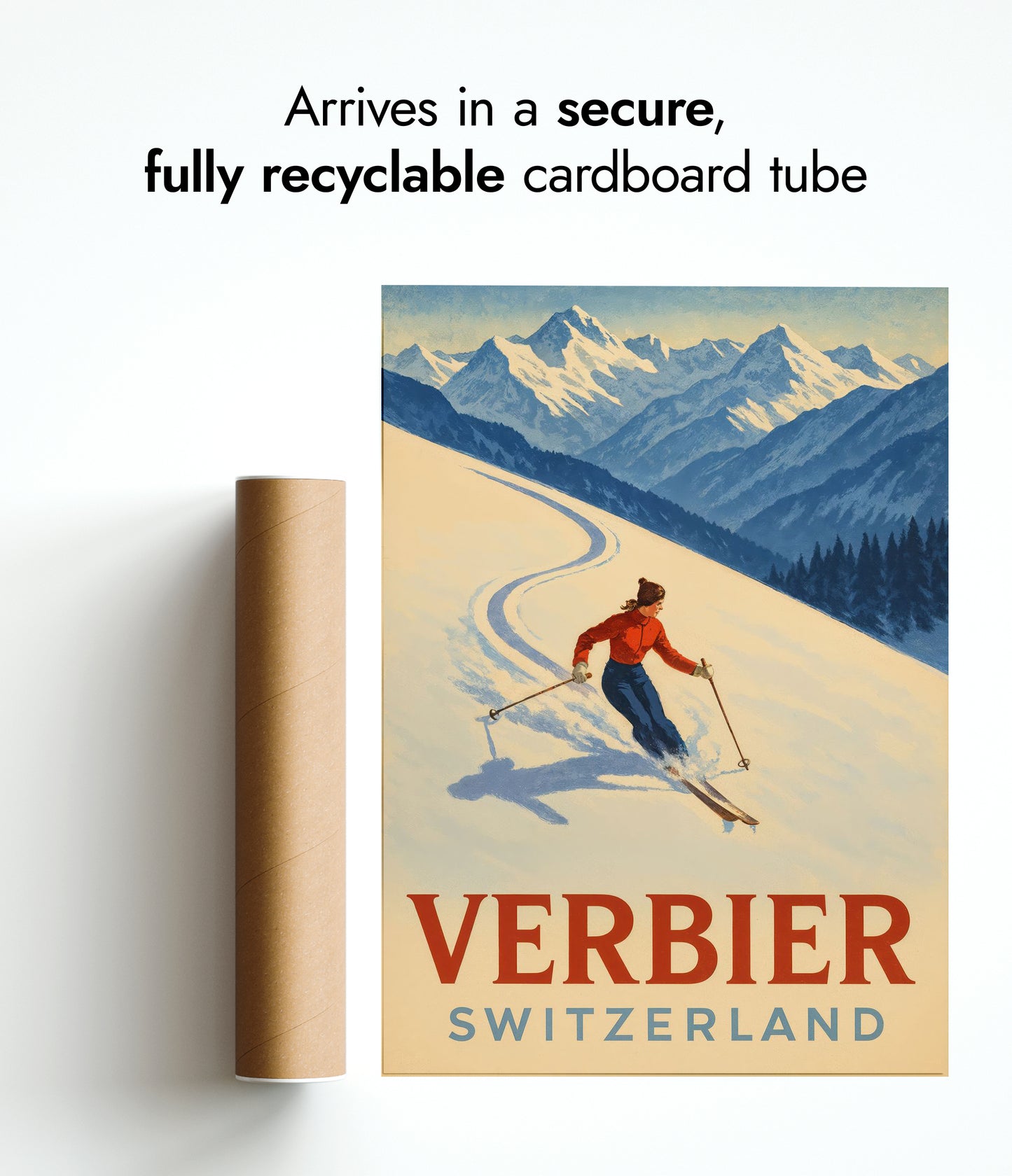 Verbier Schweiz Skidåkning