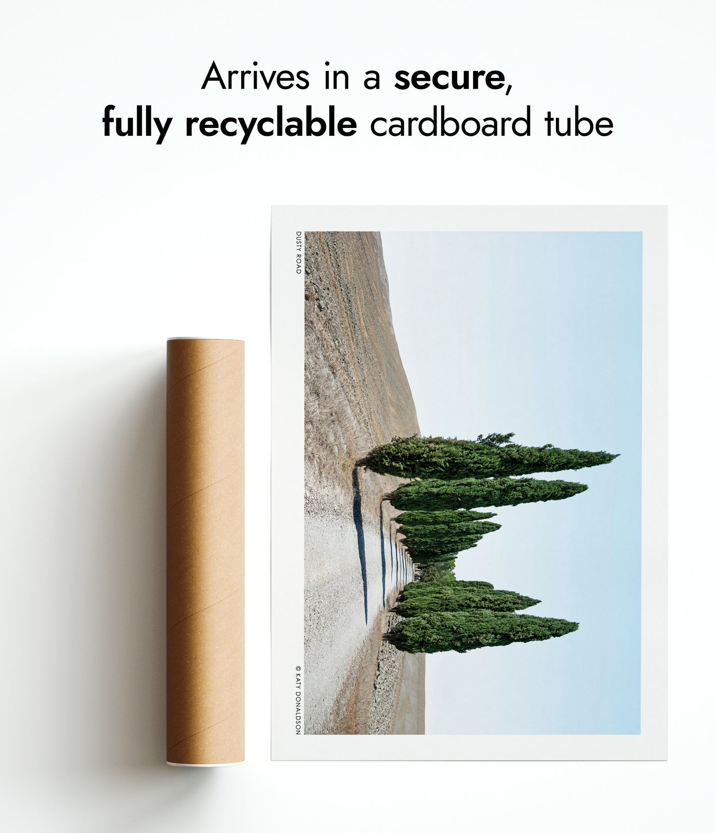 Dammig väg landskap