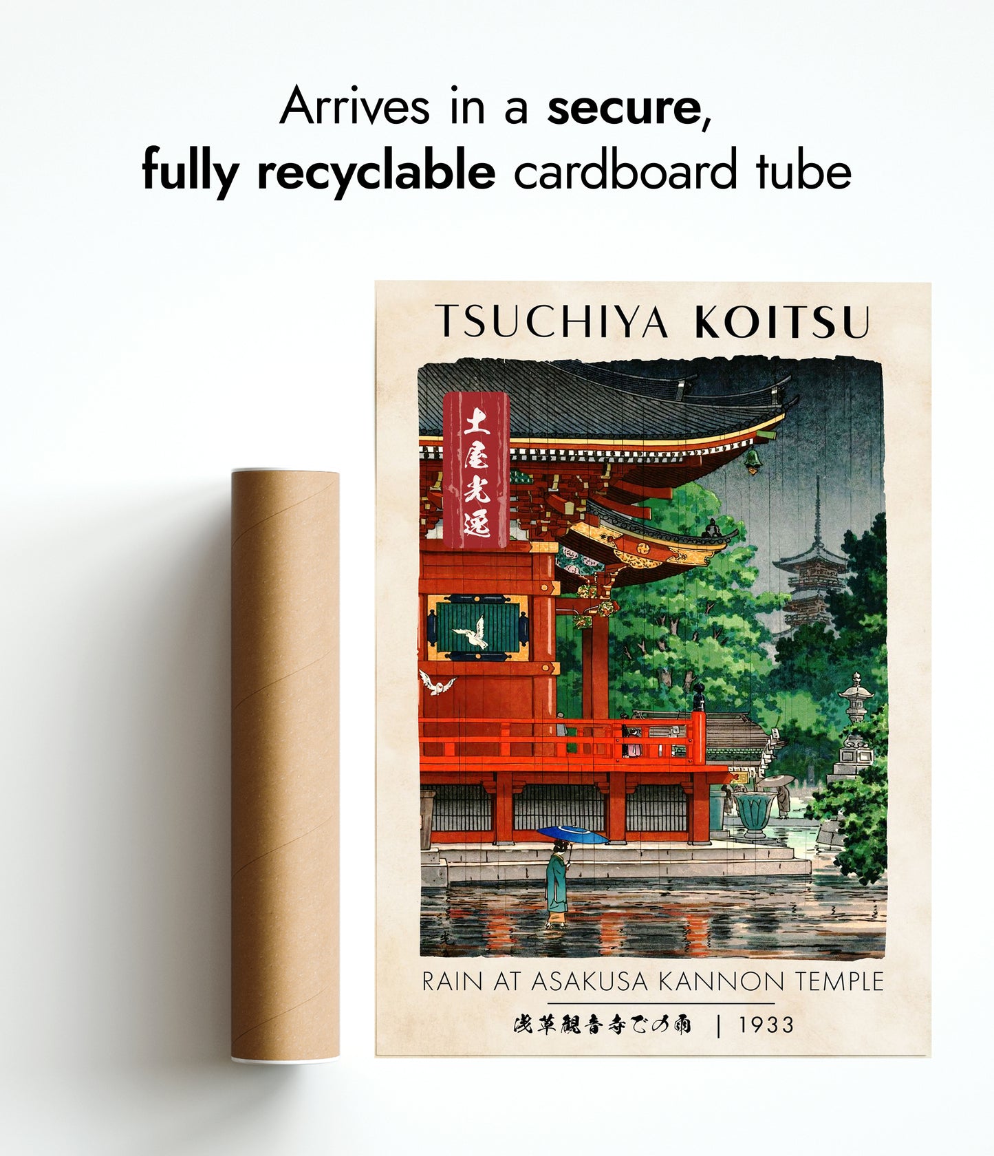 Regen bij de Asasuka Kannon-tempel