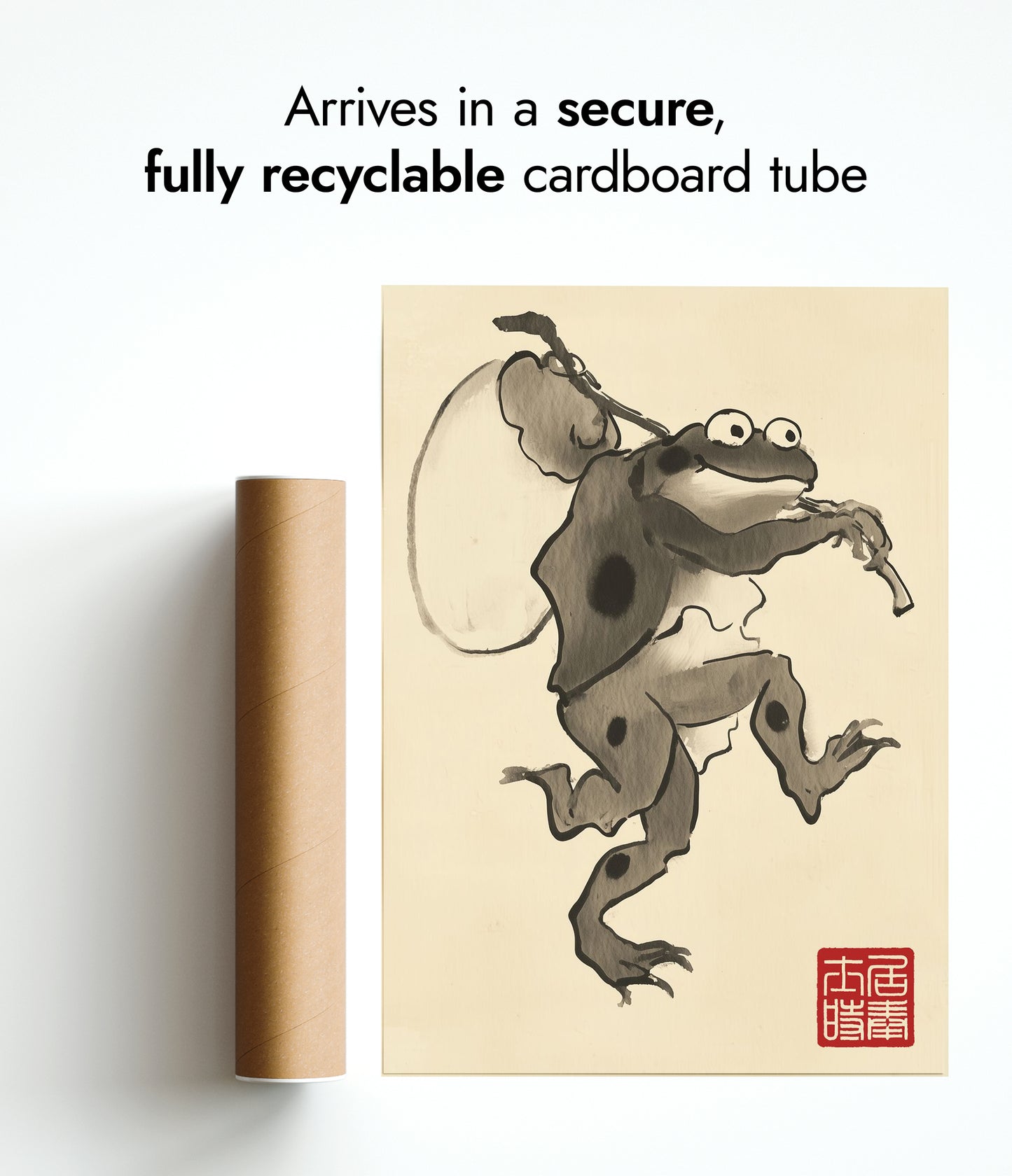 Groda med ekollonsryggsäck