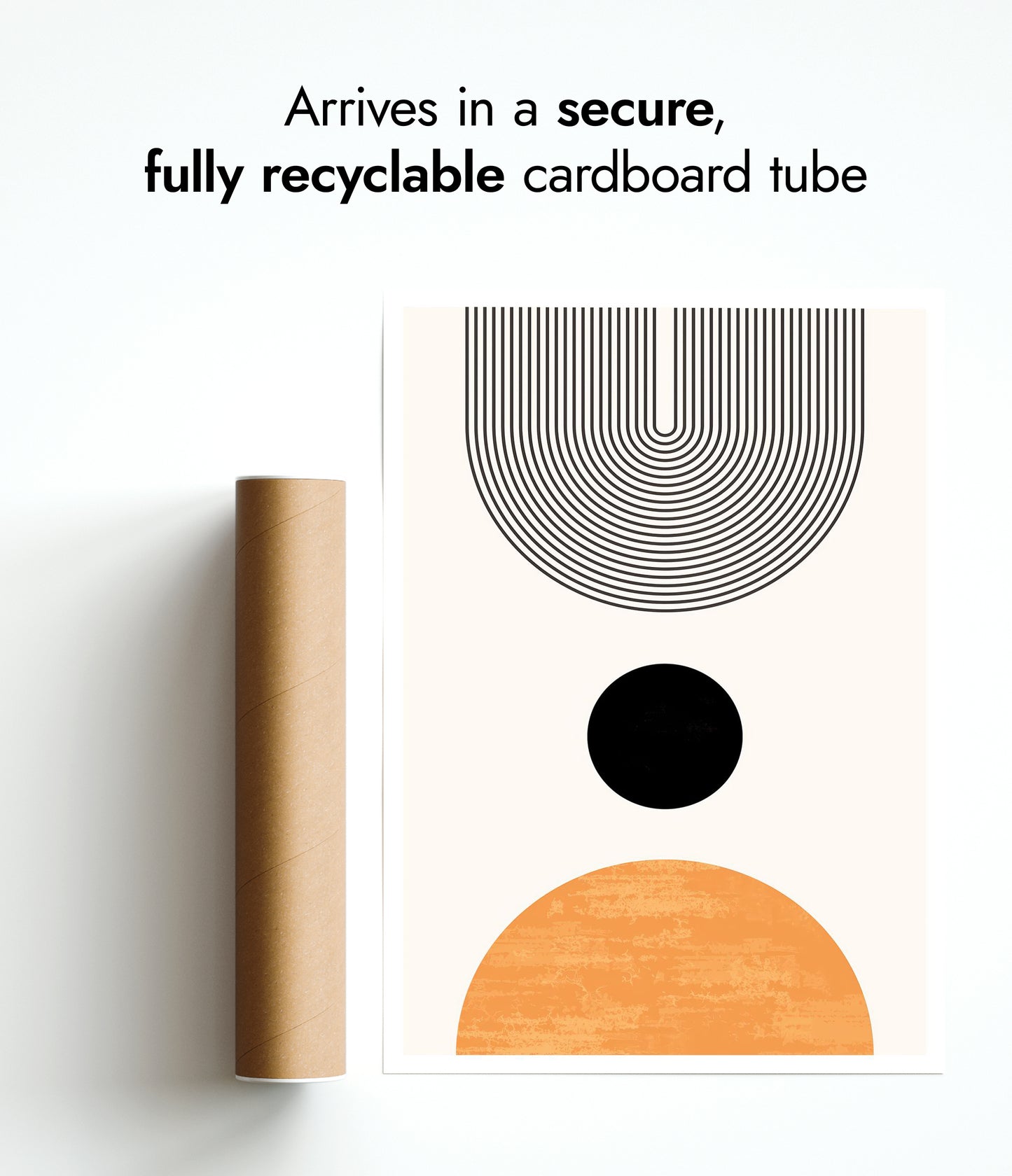 Black Dot and Orange Cylinders