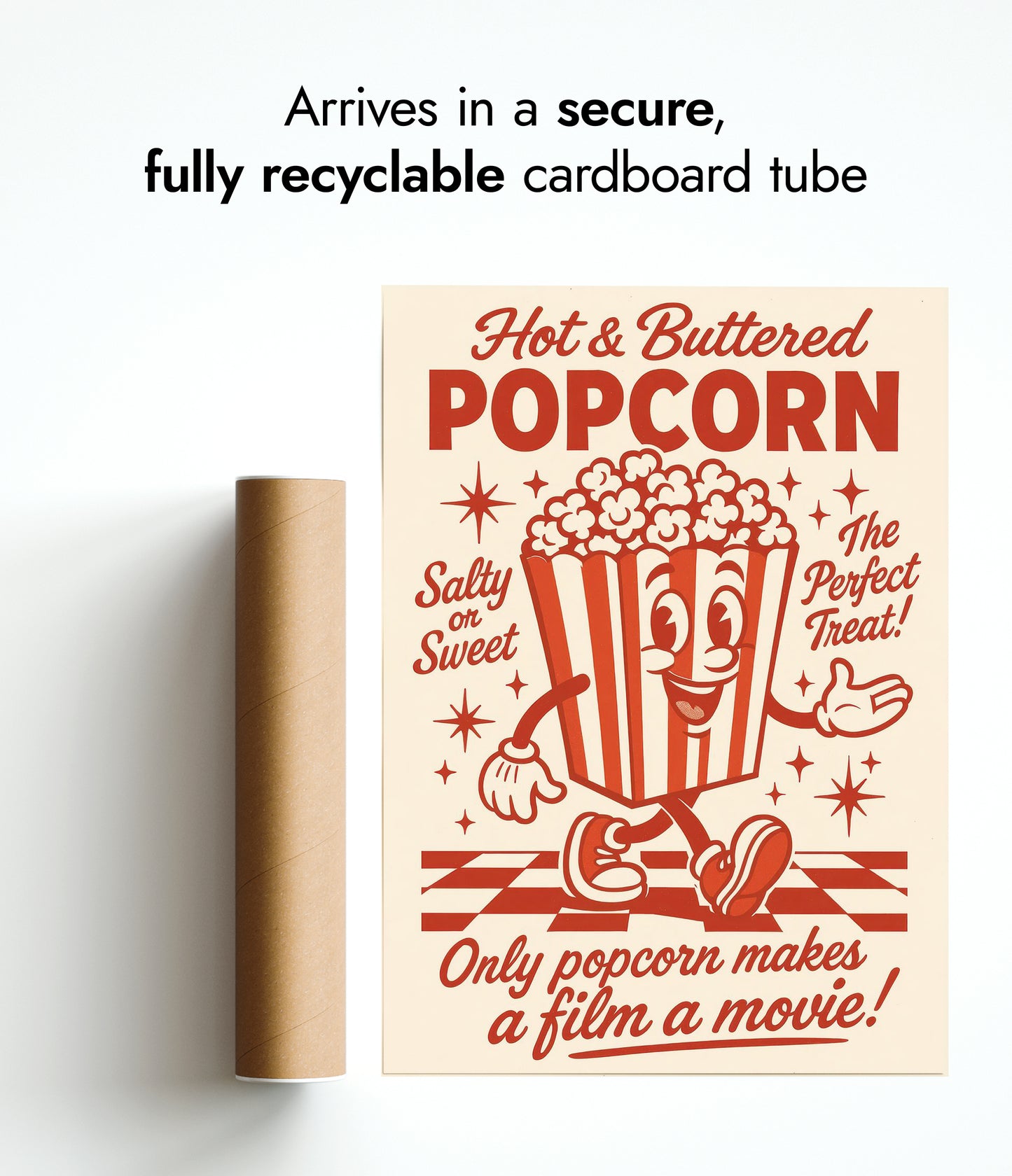 Heißes und buttriges Popcorn