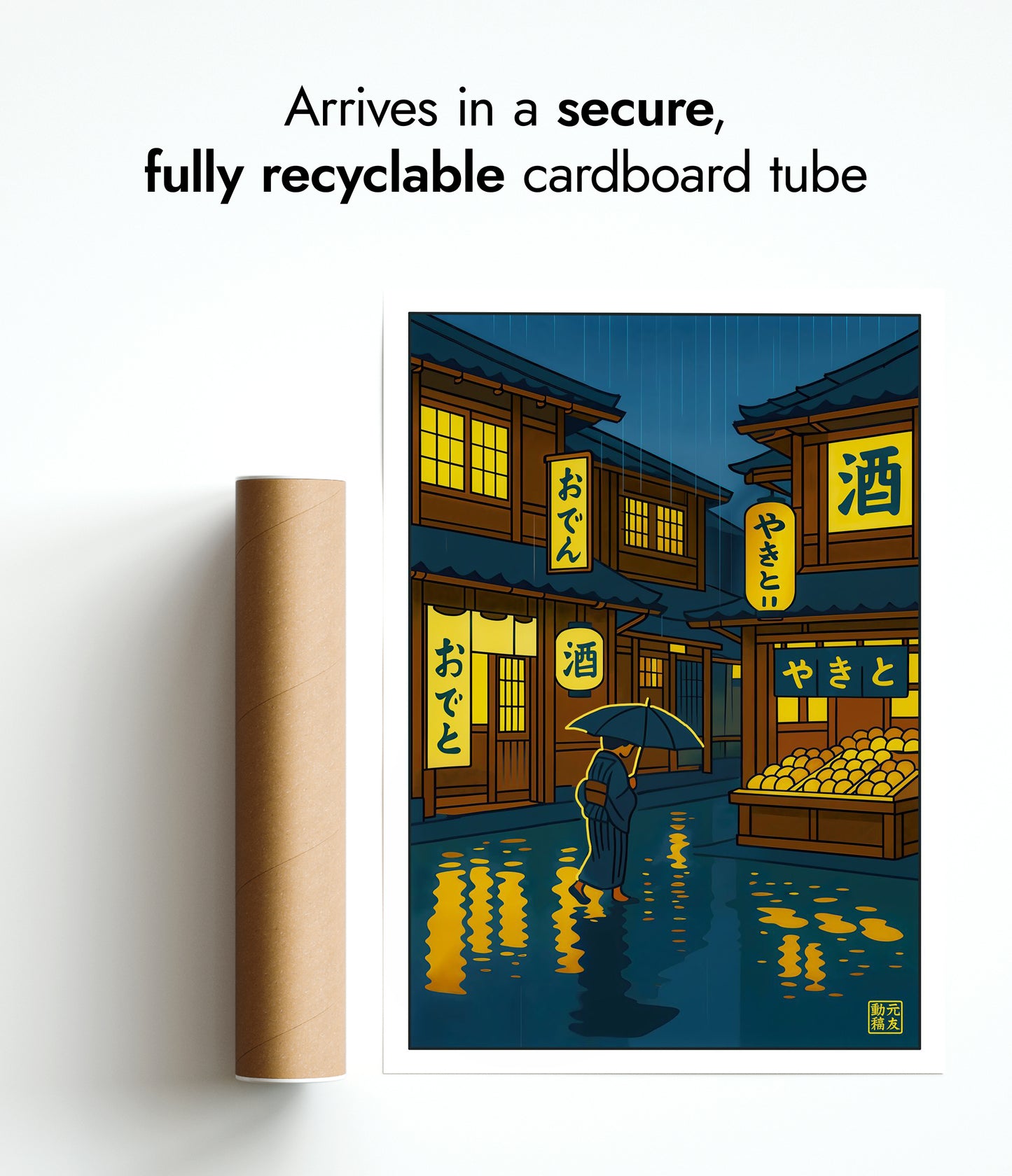 Nachtmarkt in de regen