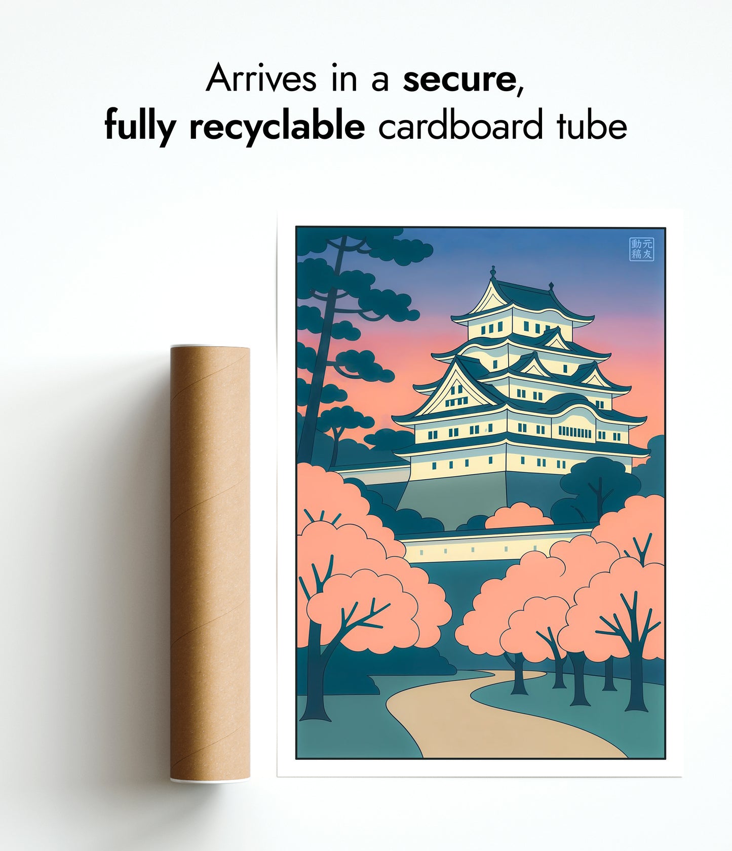 Osaka-kasteel bij zonsondergang