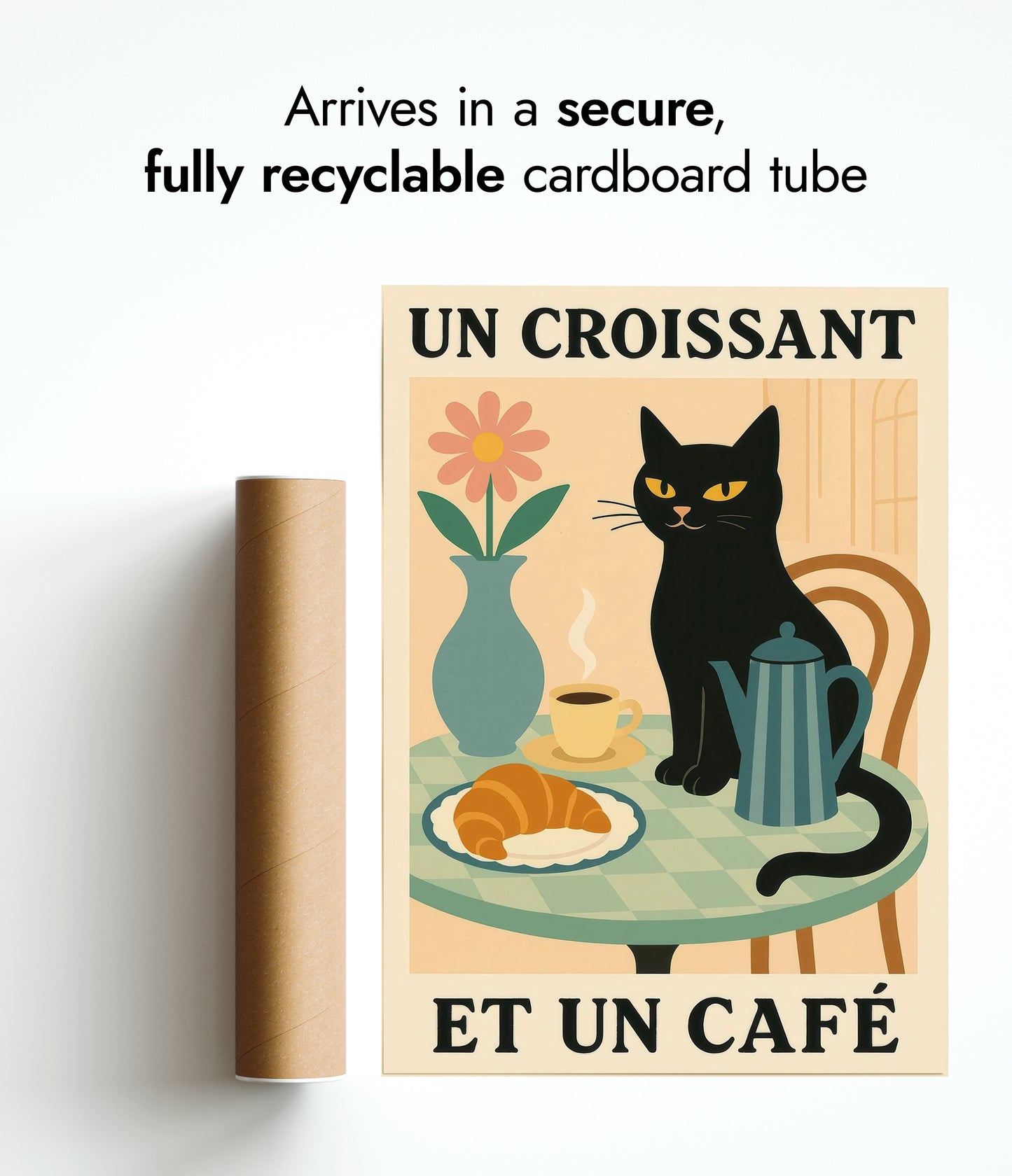 Ein Croissant und ein Kaffee