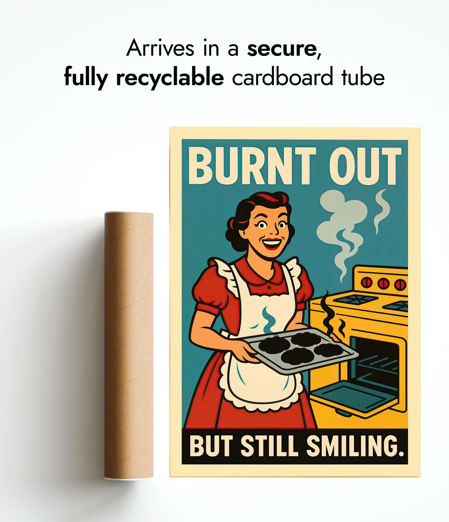 Opgebrand, maar nog steeds glimlachend