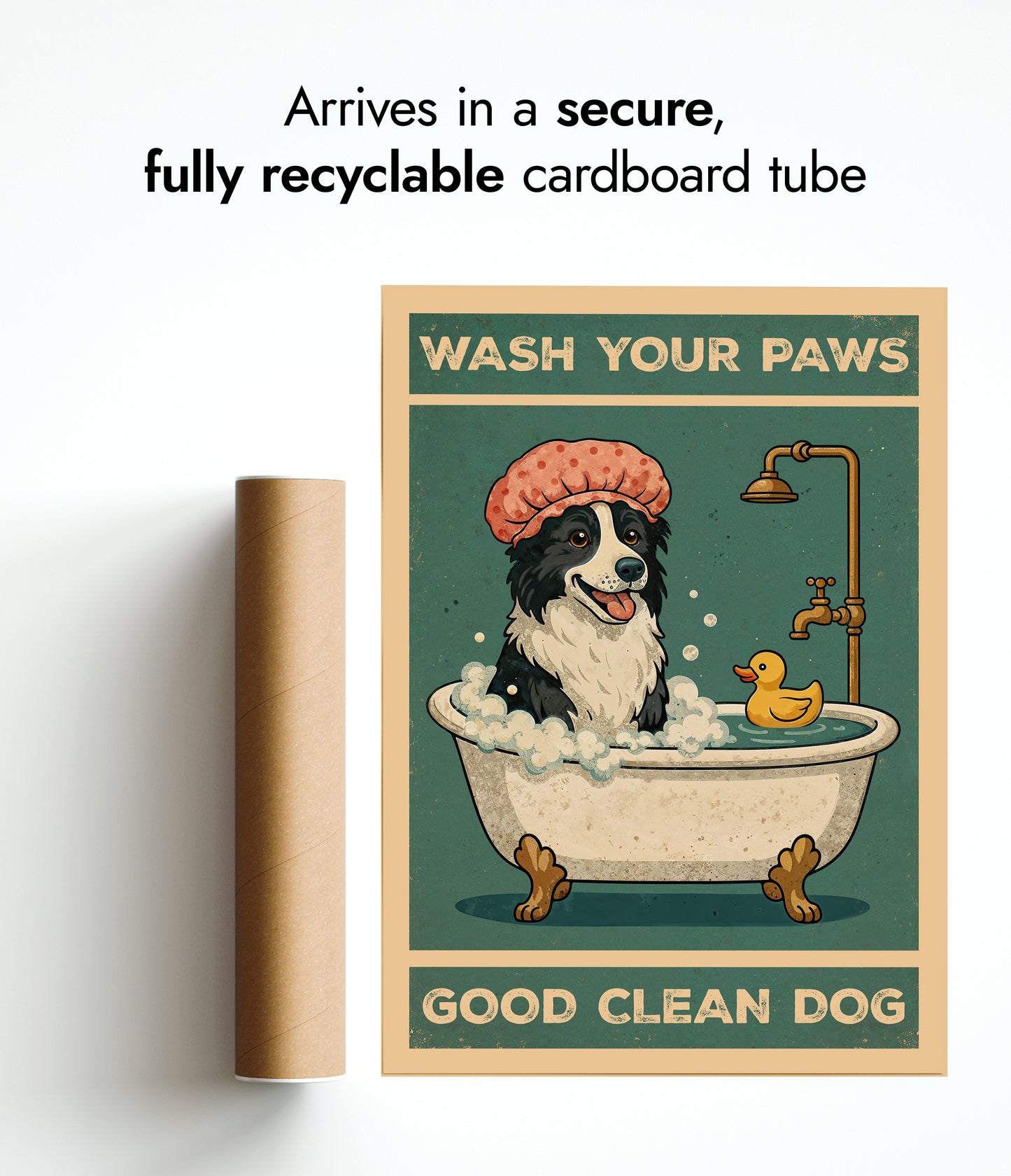 Tvätta dina tassar, rena och fina hund