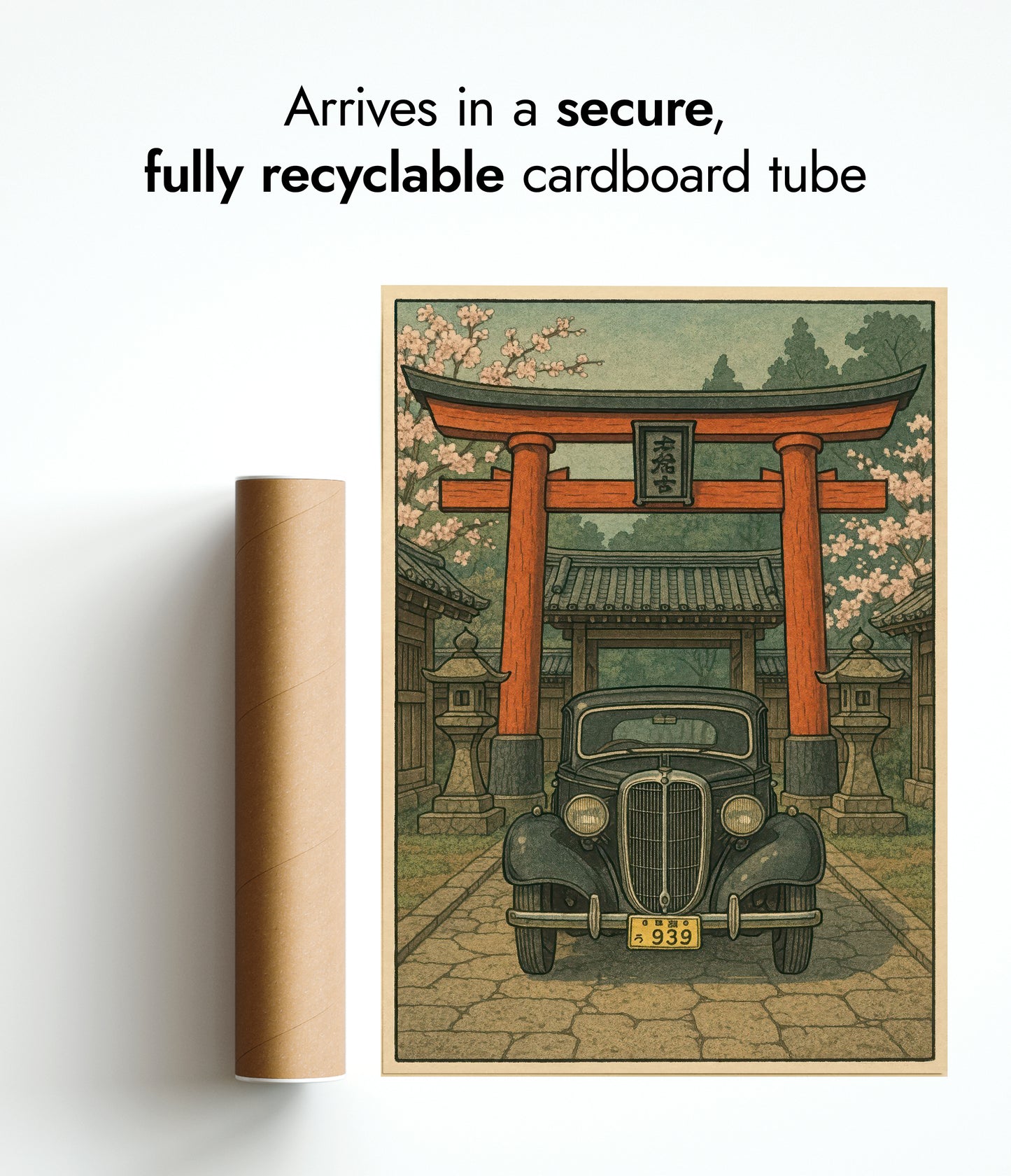 Klassiker Auto Holzschnitt