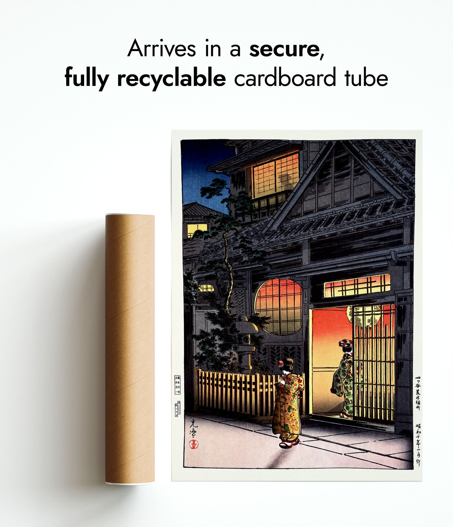 Japansk träsnitt - Set om 3