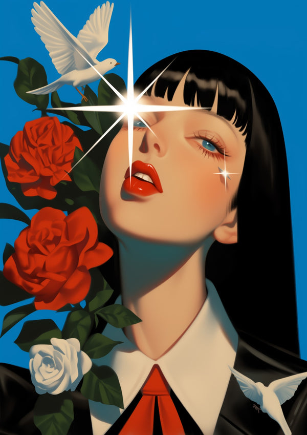 Girl with Roses