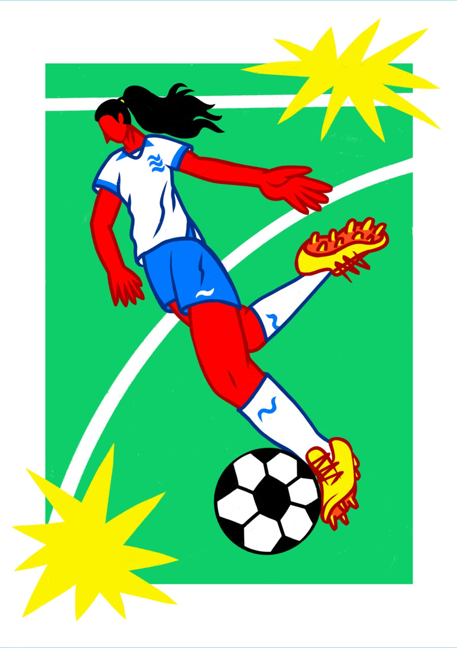 Football Girl - Print only