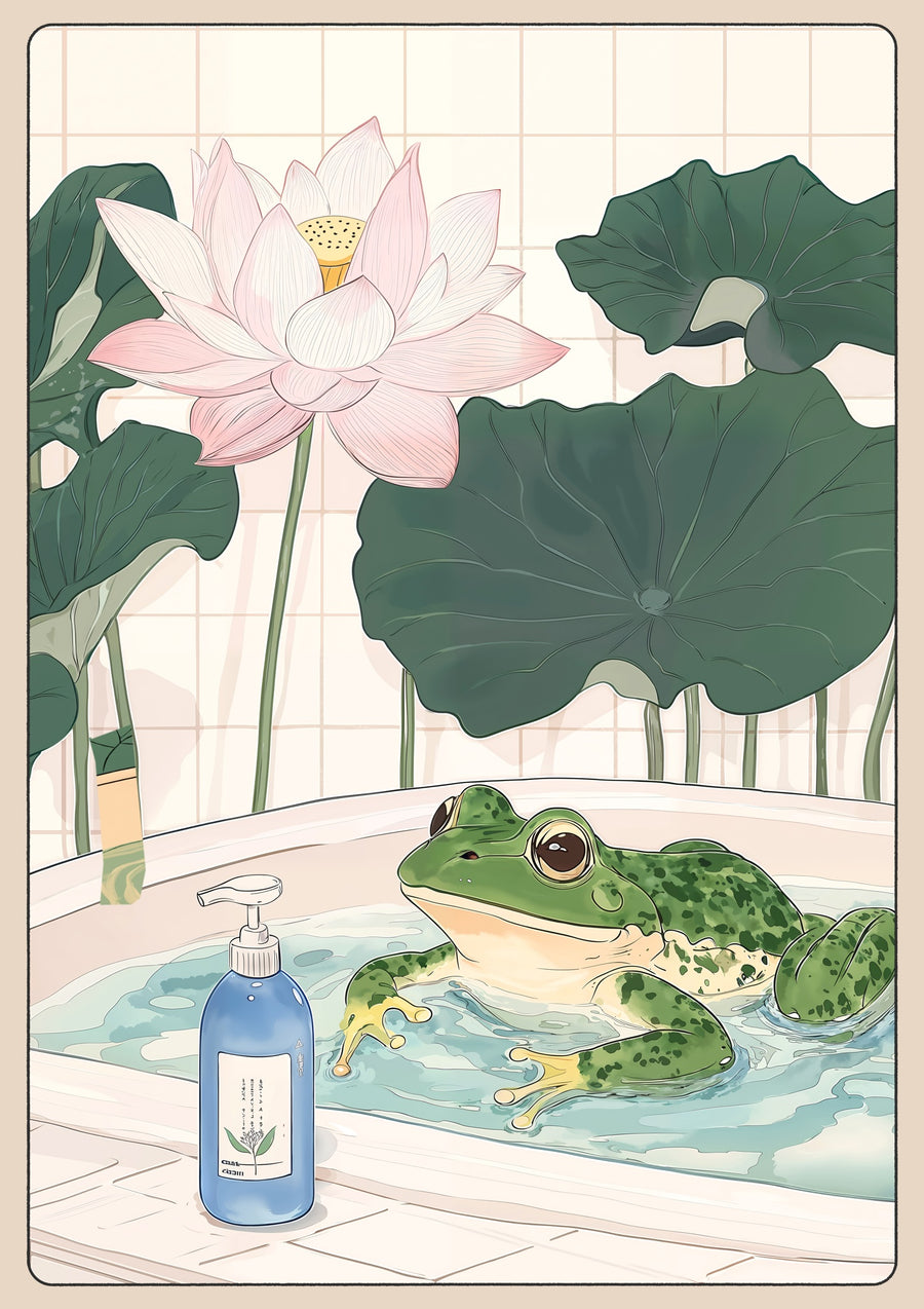 L'heure du bain de la grenouille - Print only