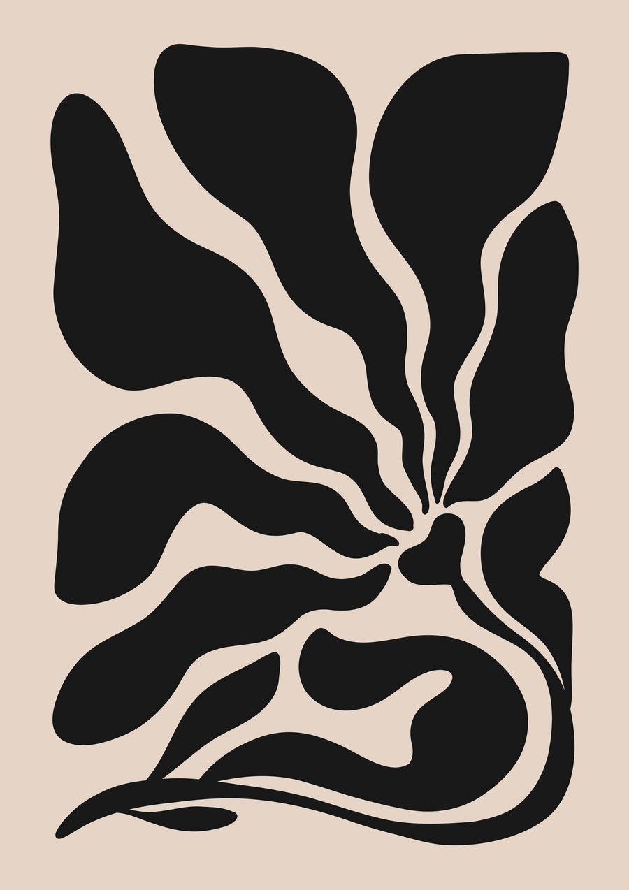 Blühende schwarze Blume - Print only