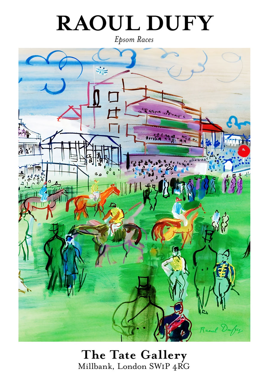 Epsom Races White - Print only