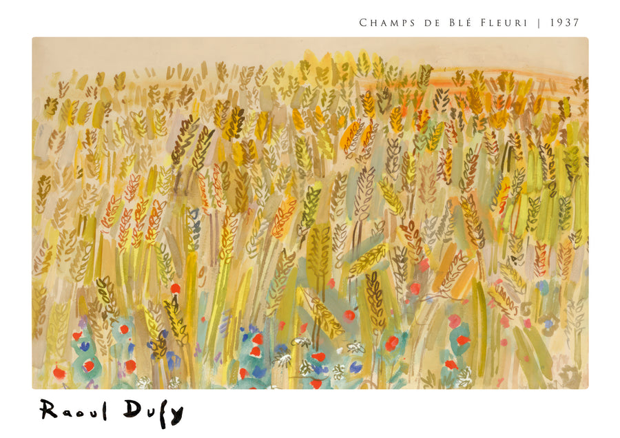 Champs de ble Fleurie - Print only
