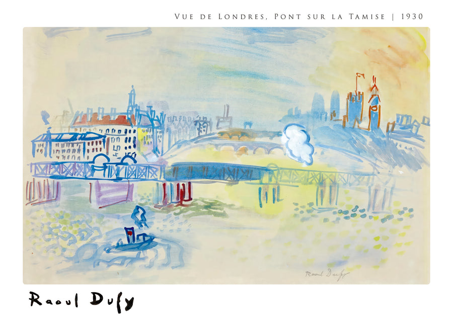 Vue de Londres, pont sur la Tamise - Print only