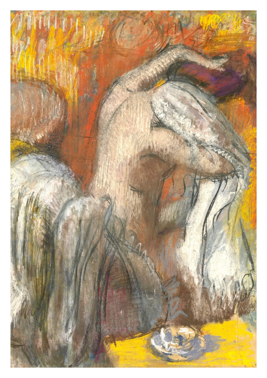 Seated Bather Drying Her Neck - Print only