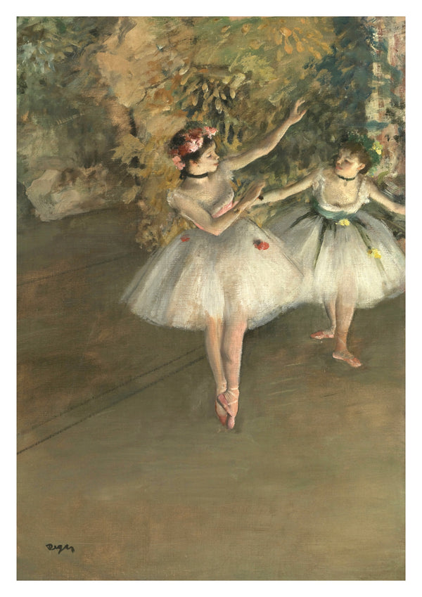 Twee dansers op een podium