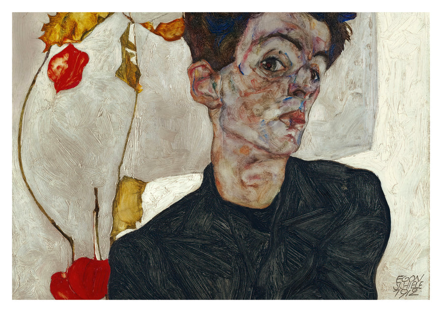 Self-Portrait with Chinese Lantern Plant - Print only