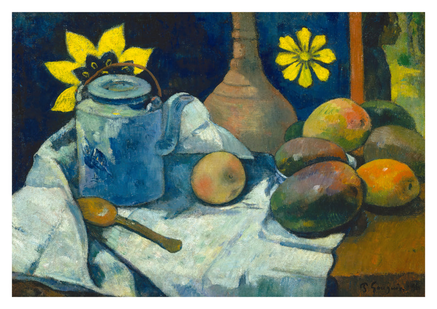 Nature morte avec théière et fruit - Print only