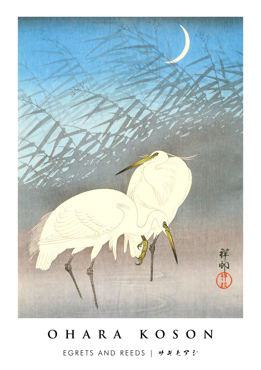Egrets and Reeds - Print only