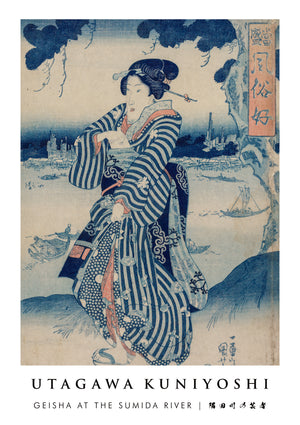 Geisha bij de Sumida-rivier