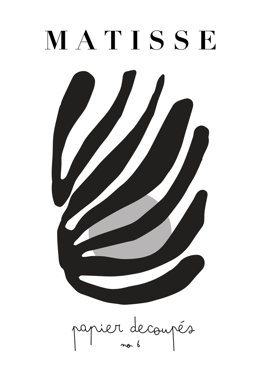 Matisse Cutouts No. 6 B&W - Print only