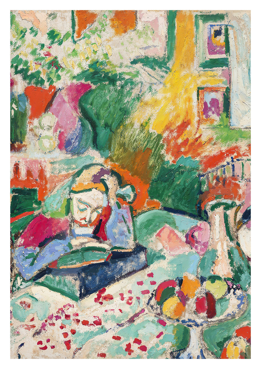 Intérieur avec une jeune fille - Print only