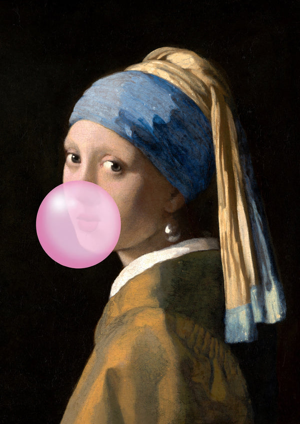 Boucle d'oreille perle chewing-gum